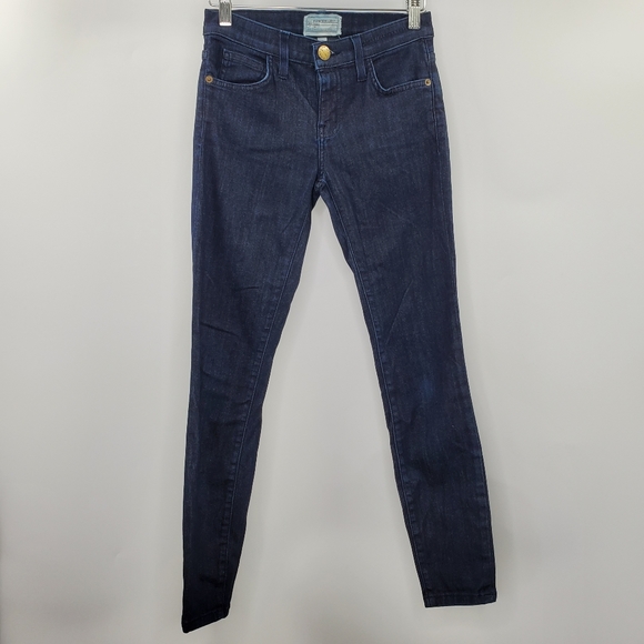 Current/Elliott The Stilleto Rinse Skinny Jeans Dark Wash Blue - Picture 2 of 8